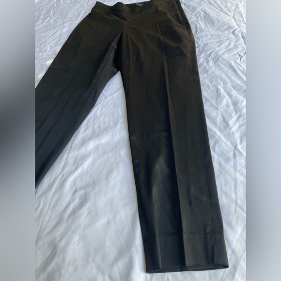 TALBOTS Satin Pants Curvy Womens Size 4 Side Zip Black 2000s Y2K Evening Glam - Picture 4 of 15